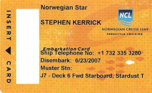 2007 06 16 NCL Star Alaska Room Key Stephen