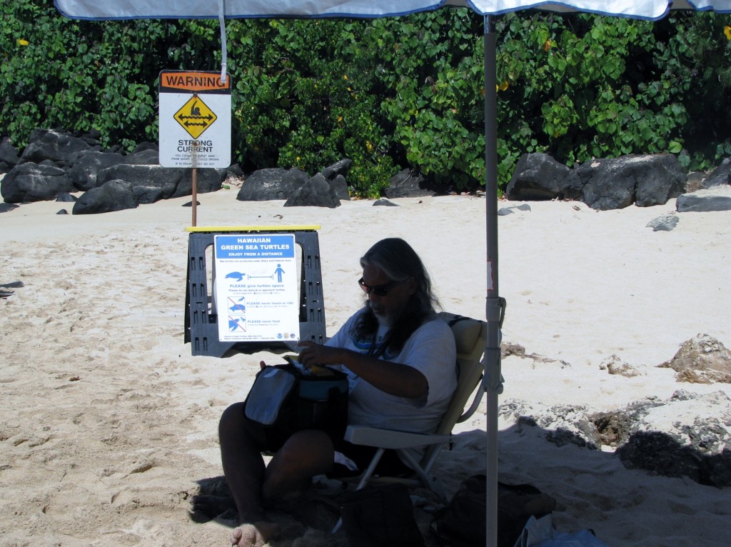2013 10 29 Hawaii Honolulu Turtle Bay Honu Guardian volunteer