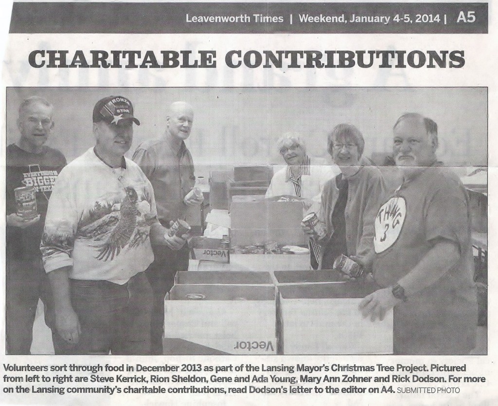 2014 01 04 Newspaper Article Mayor Christmas Tree