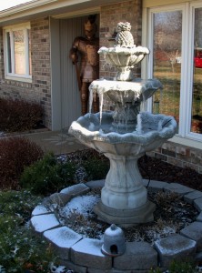 2014 03 23 Frontyard Fountain Frozen