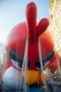 Who can be angry in a Macy's Parade? You never know what the mischievous Red may be up to, but come Thanksgiving Day, he'll be up in the air....and that's no yolk.