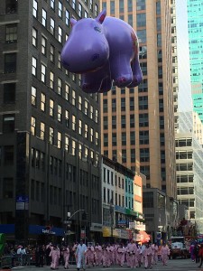 This adorable recreation of a 1940 balloon will have you singing, "I want a hippopotamus for Christmas!" 36 Handlers
